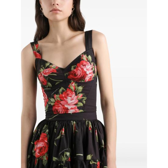 26SS 돌체앤가바나 민소매 티셔츠 F7BB1T HS5UT HN5ZN BLACK RED - DOLCE & GABBANA