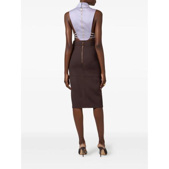 26SS 엘리자베타프랜치 미디 스커트 GO17361E2 644 PURPLE - ELISABETTA FRANCHI