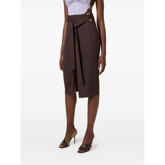 26SS 엘리자베타프랜치 미디 스커트 GO17361E2 644 PURPLE - ELISABETTA FRANCHI