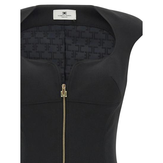 26SS 엘리자베타프랜치 미디 원피스 AB90061E2 110 BLACK - ELISABETTA FRANCHI