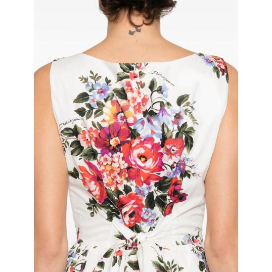 26SS 돌체앤가바나 롱 원피스 F612PT HS5UU HA5ZO WHITE - DOLCE & GABBANA