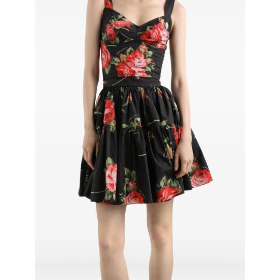 26SS 돌체앤가바나 미디 스커트 F4CB1T HS5UT HN5ZN BLACK RED - DOLCE & GABBANA