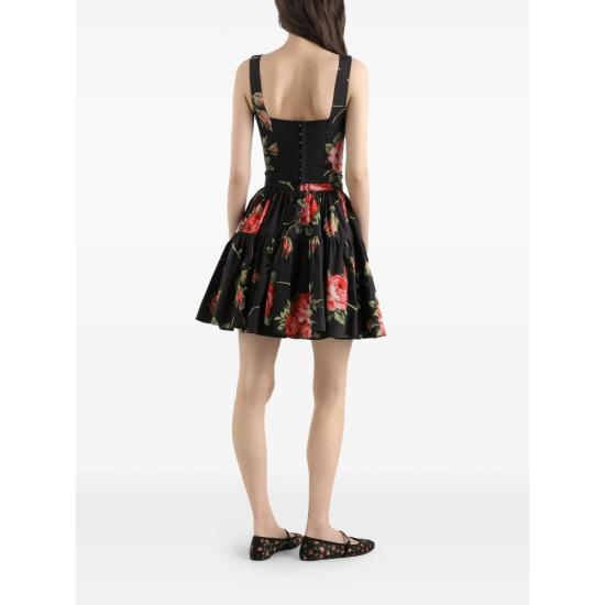 26SS 돌체앤가바나 미디 스커트 F4CB1T HS5UT HN5ZN BLACK RED - DOLCE & GABBANA