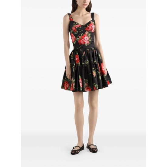 26SS 돌체앤가바나 미디 스커트 F4CB1T HS5UT HN5ZN BLACK RED - DOLCE & GABBANA