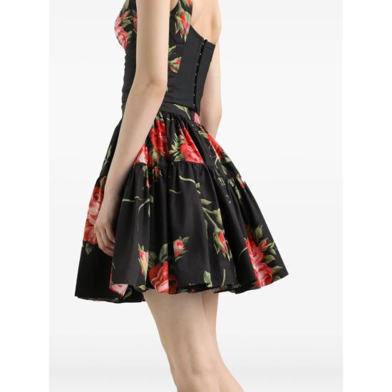 26SS 돌체앤가바나 미디 스커트 F4CB1T HS5UT HN5ZN BLACK RED - DOLCE & GABBANA