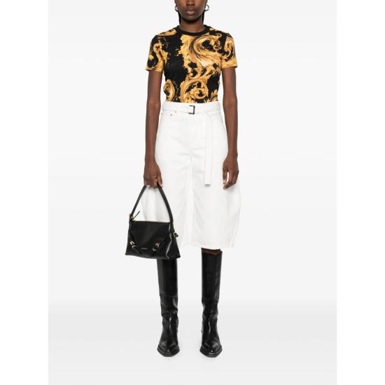 26SS 베르사체 반팔 티셔츠 80HAH608 JS553 G89 BLACK GOLD - VERSACE