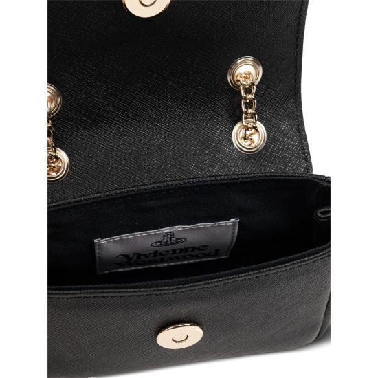 26SS 비비안웨스트우드 스몰 펄스 체인 크로스백 5C01000BW L001N N402 BLACK - VIVIENNE WESTWOOD