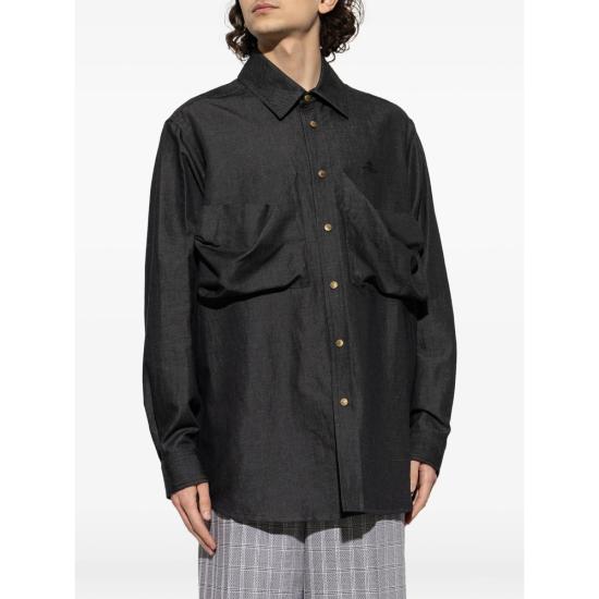 26SS 비비안웨스트우드 긴팔 셔츠 2401004J W01D9 K410 BLACK - VIVIENNE WESTWOOD