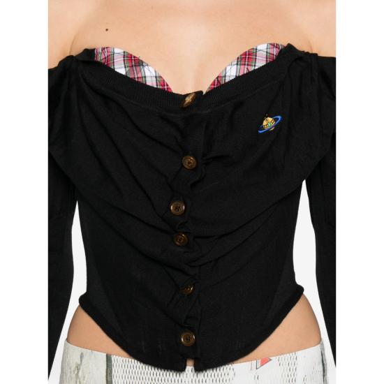 26SS 비비안웨스트우드 긴팔 티셔츠 1803007D Y001A N402 BLACK - VIVIENNE WESTWOOD