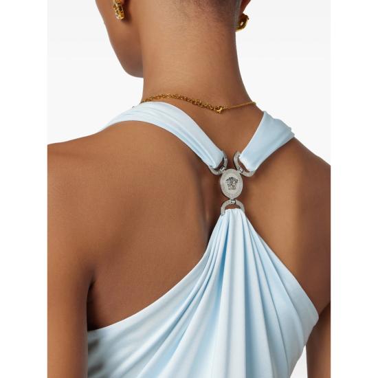 26SS 베르사체 미디 원피스 1A12497 1022616 1VD60 BLUE - VERSACE