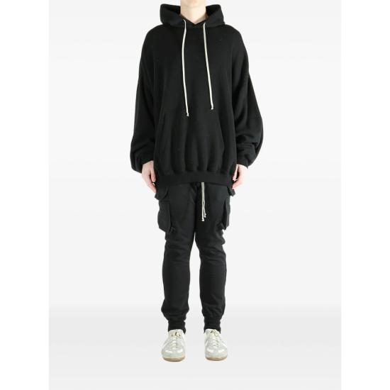 26SS 릭 오웬스 후드 티셔츠 RU01F2288 JNT 09 BLACK - RICK OWENS