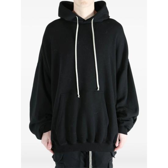26SS 릭 오웬스 후드 티셔츠 RU01F2288 JNT 09 BLACK - RICK OWENS