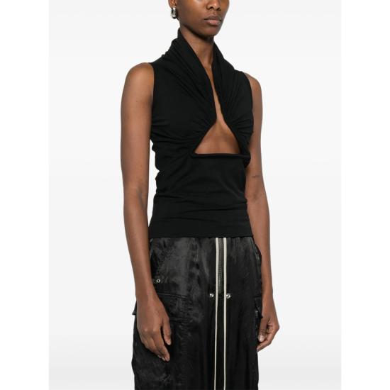 26SS 릭 오웬스 민소매 티셔츠 RP01F6223 JNDB 09 BLACK - RICK OWENS