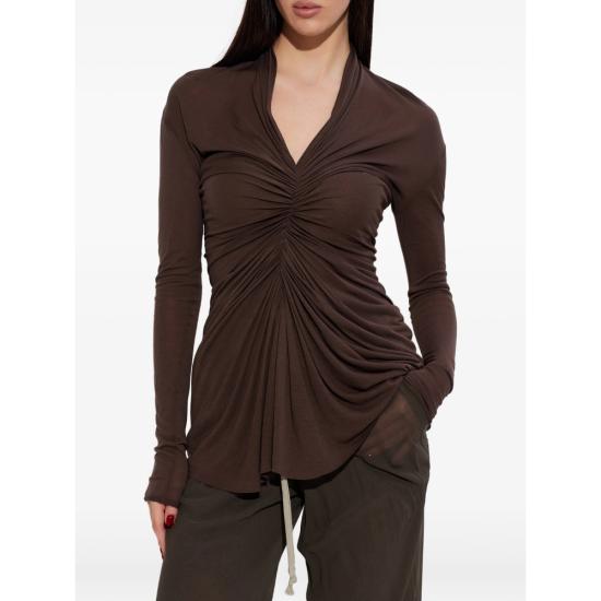 26SS 릭 오웬스 블라우스 RP01F6201 JS 53 BROWN - RICK OWENS