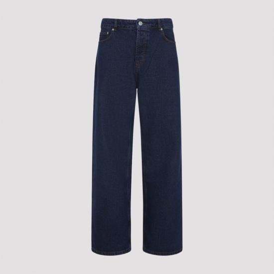  아미 데님 팬츠 알렉상드르 마티우시 라지핏 진 인디고 - AMI