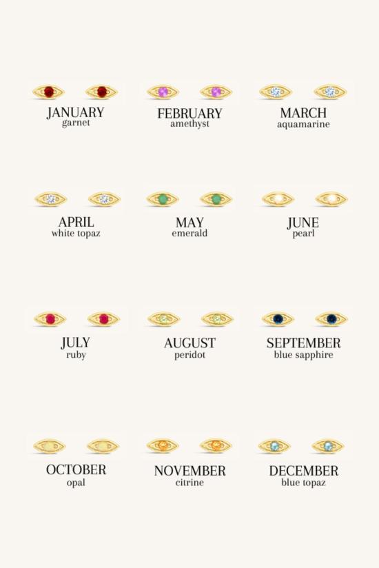  시에라 윈터 주얼리 이어링 악마의 눈 스터드 귀걸이 페리도트 - SIERRA WINTER JEWELRY