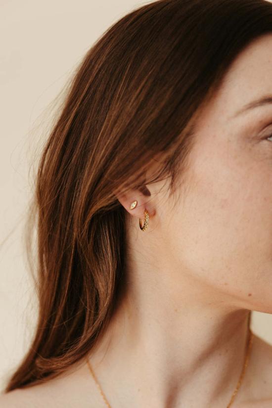  시에라 윈터 주얼리 이어링 악마의 눈 스터드 귀걸이 페리도트 - SIERRA WINTER JEWELRY