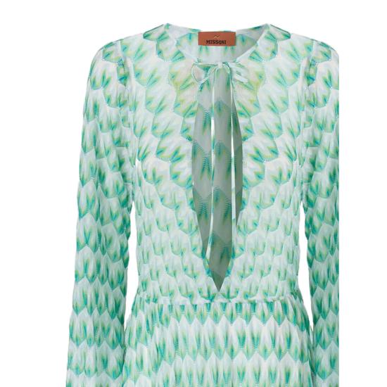 26SS 미소니 비치용품 MS26SQ0L BR014I S72OR WHITE GREEN - MISSONI