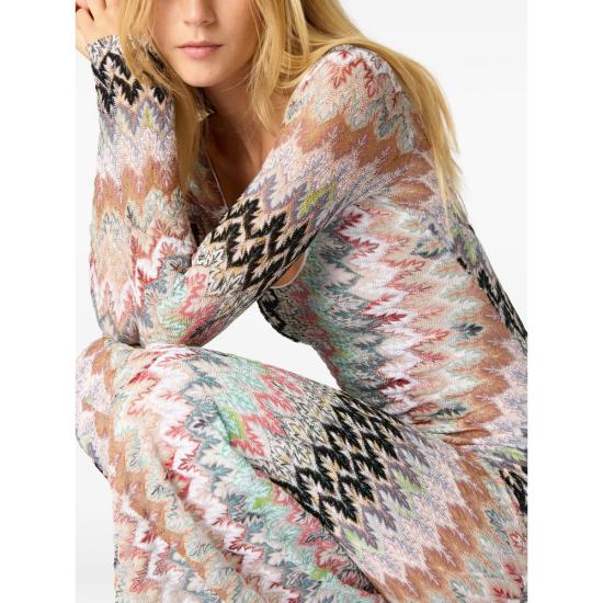 26SS 미소니 롱 원피스 DS26SG1J BR014Z SM9Y4 NEUTRALS BLACK - MISSONI