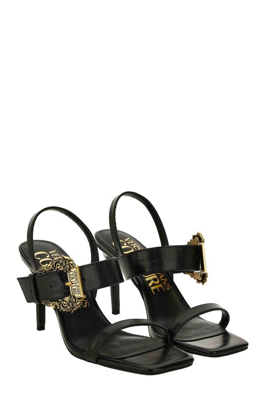  베르사체 샌들 진 쿠튀르 오픈  블랙