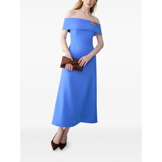 26SS 캐롤리나 헤레라 미디 원피스 R2611N559BWT 474 BLUE - CAROLINA HERRERA