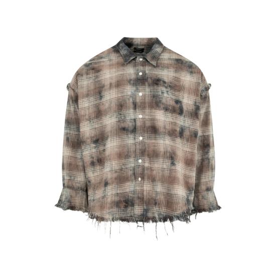 26SS 알13 긴팔 셔츠 R13WR075 R684B OGREY NEUTRALS BROWN