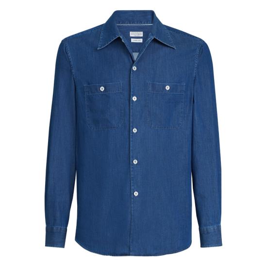 26SS 브루넬로 쿠치넬리 데님 셔츠 MR6830658 C003 BLUE