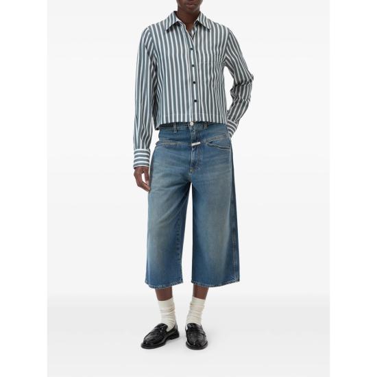 26SS 클로즈드 셔츠 C94375 532 22 669 GREEN WHITE - CLOSED