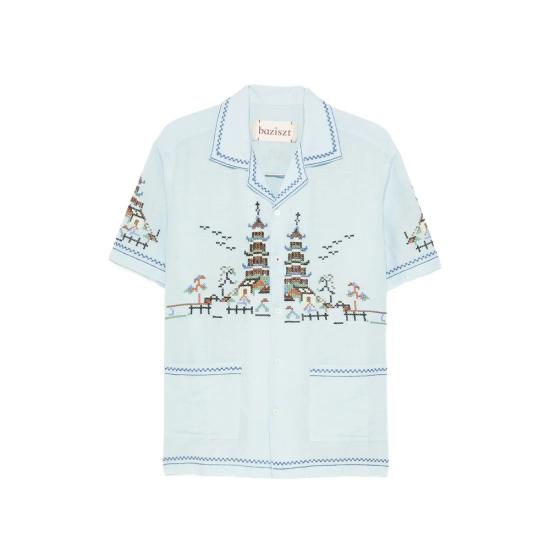 26SS 바지스트 반팔 셔츠 SR08096 MEGURU BLUE