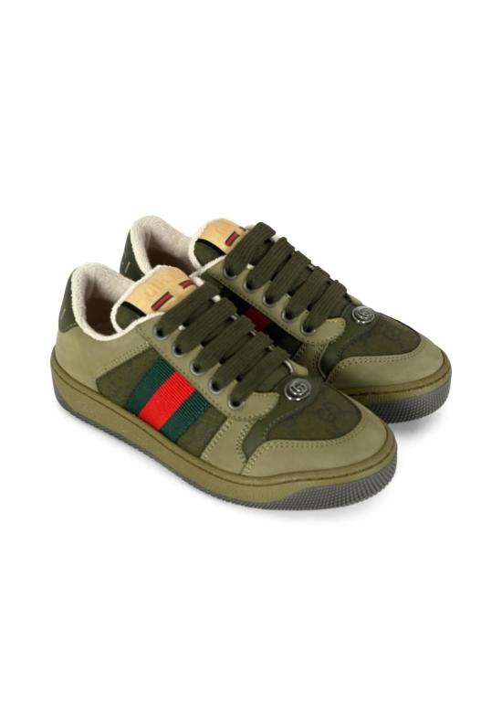  [키즈] 구찌 스니커즈 스크리너 키즈 스니커즈 그린 - GUCCI
