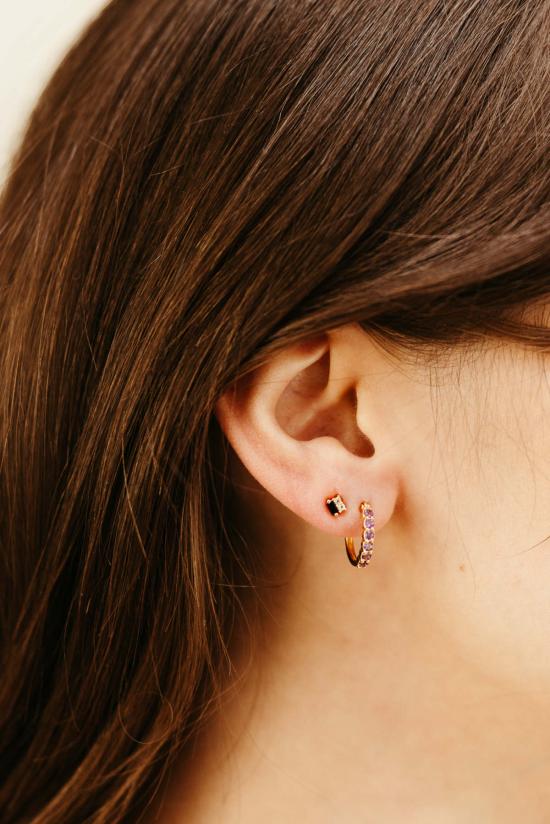  시에라 윈터 주얼리 이어링 카르마 후프  자수정 - SIERRA WINTER JEWELRY