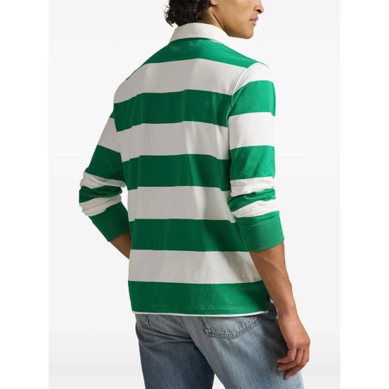 26SS 랄프 로렌 폴로 티셔츠 710717116502 WHITE GREEN WHITE - RALPH LAUREN