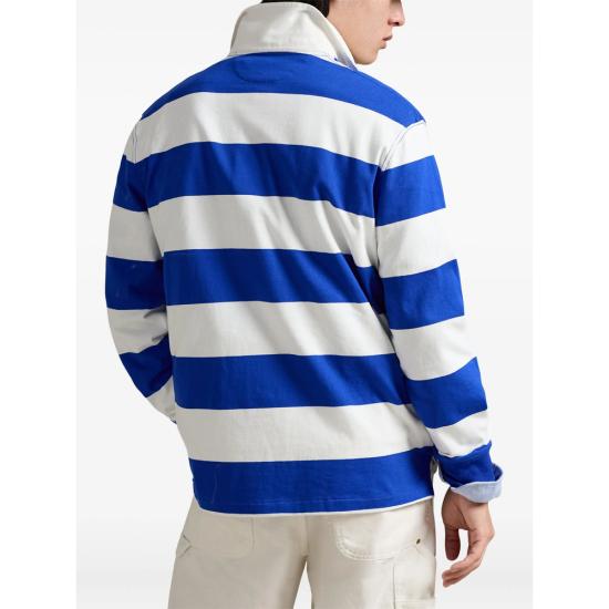 26SS 랄프 로렌 폴로 티셔츠 710717116500 WHITE BLUE WHITE - RALPH LAUREN