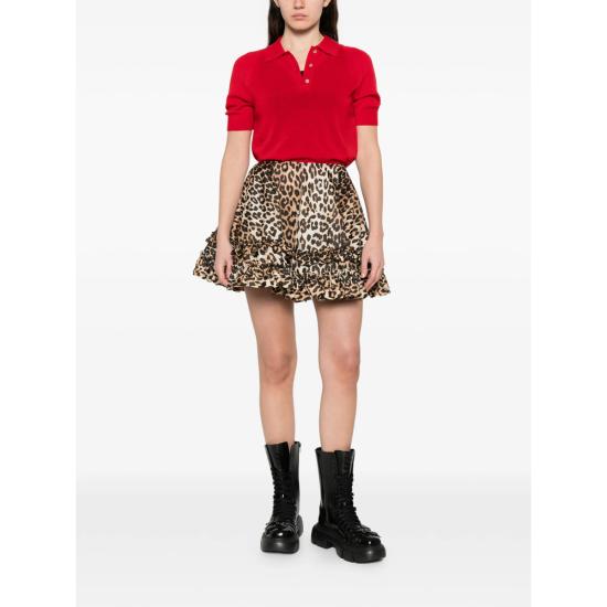 26SS 가니 레오파드 스커트 A1090087 859 BROWN BLACK - GANNI