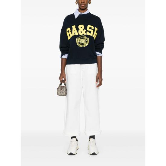 26SS 바쉬 긴팔 티셔츠 BENJAMIN MARIN BLUE YELLOW - BA&SH