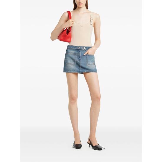 26SS 쿠레쥬 데님 스커트 126DJU342DE 0058 7055 BLUE - COURREGES