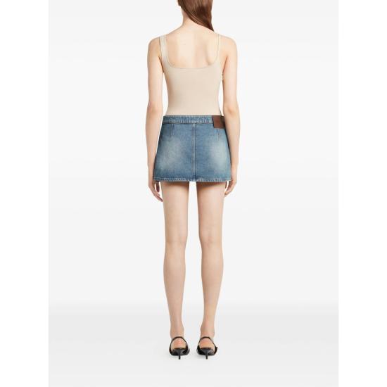 26SS 쿠레쥬 데님 스커트 126DJU342DE 0058 7055 BLUE - COURREGES