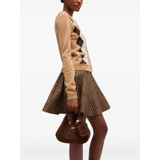 26SS 가니 스웨이드 미니 호보백 B2070016 979 BROWN - GANNI