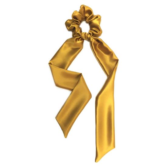  크리스텔 바라자 헤어 액세서리 금잔화 실크 스카프 스크런치