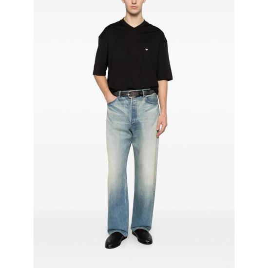 26SS 엠포리오 아르마니 반팔 티셔츠 AF24470 EM005277 UC001 BLACK - EMPORIO ARMANI