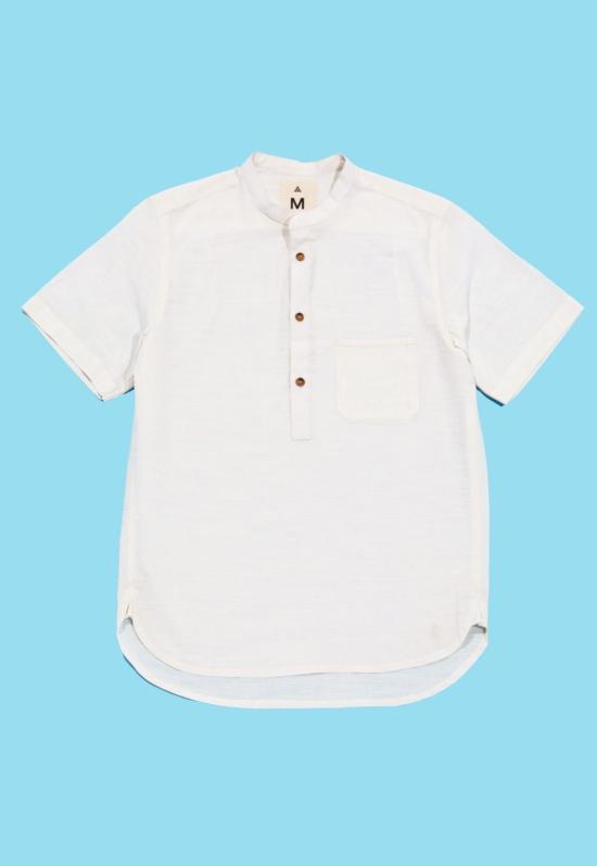  New Market Goods 반팔 티셔츠 뉴마켓 굿즈 코밀라 팝오버 셔츠 화이트