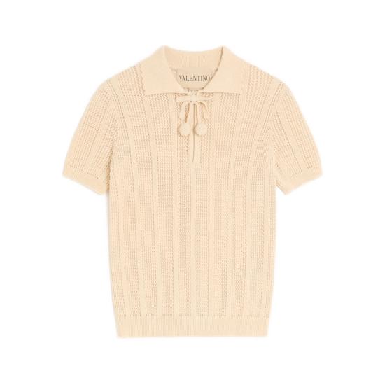 26SS 발렌티노 가라바니 폴로 티셔츠 8B3KP00JA33 A03 NEUTRALS