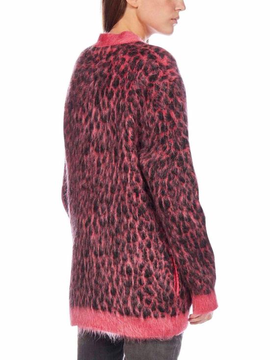  생로랑 가디건 레오파드 니트  핑크 - SAINT LAURENT