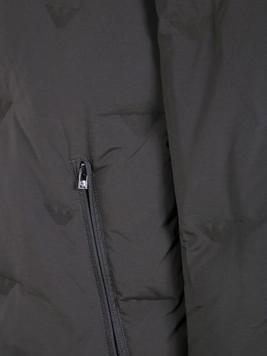  엠포리오 아르마니 봄버 자켓 나일론 숏 다운 재킷 그린 - EMPORIO ARMANI