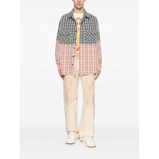 26SS Ercole Studio 긴팔 셔츠 005SHT BLUE BLUE ORANGE - ERCOLE STUDIO