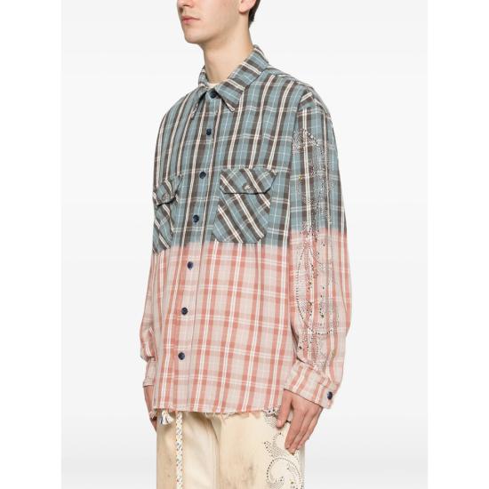 26SS Ercole Studio 긴팔 셔츠 005SHT BLUE BLUE ORANGE - ERCOLE STUDIO