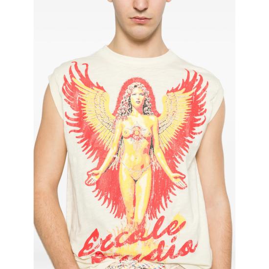 26SS Ercole Studio 민소매 티셔츠 ERSS26TS007 YELLO YELLOW RED - OTHER BRANDS