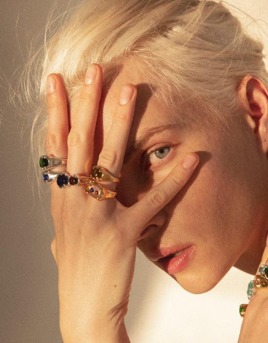  클레드 반지 프리즘 링 스털링 실버