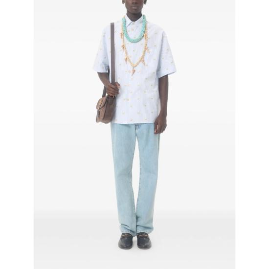 26SS 발렌티노 가라바니 반팔 셔츠 8V3AAF15B96 C4W BLUE WHITE - VALENTINO GARAVANI