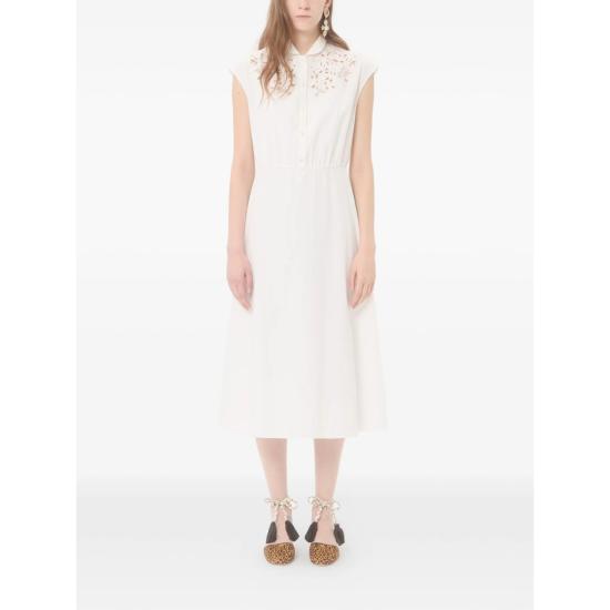 26SS 발렌티노 가라바니 미디 원피스 8B3VAJR59VN 0BO WHITE - VALENTINO GARAVANI